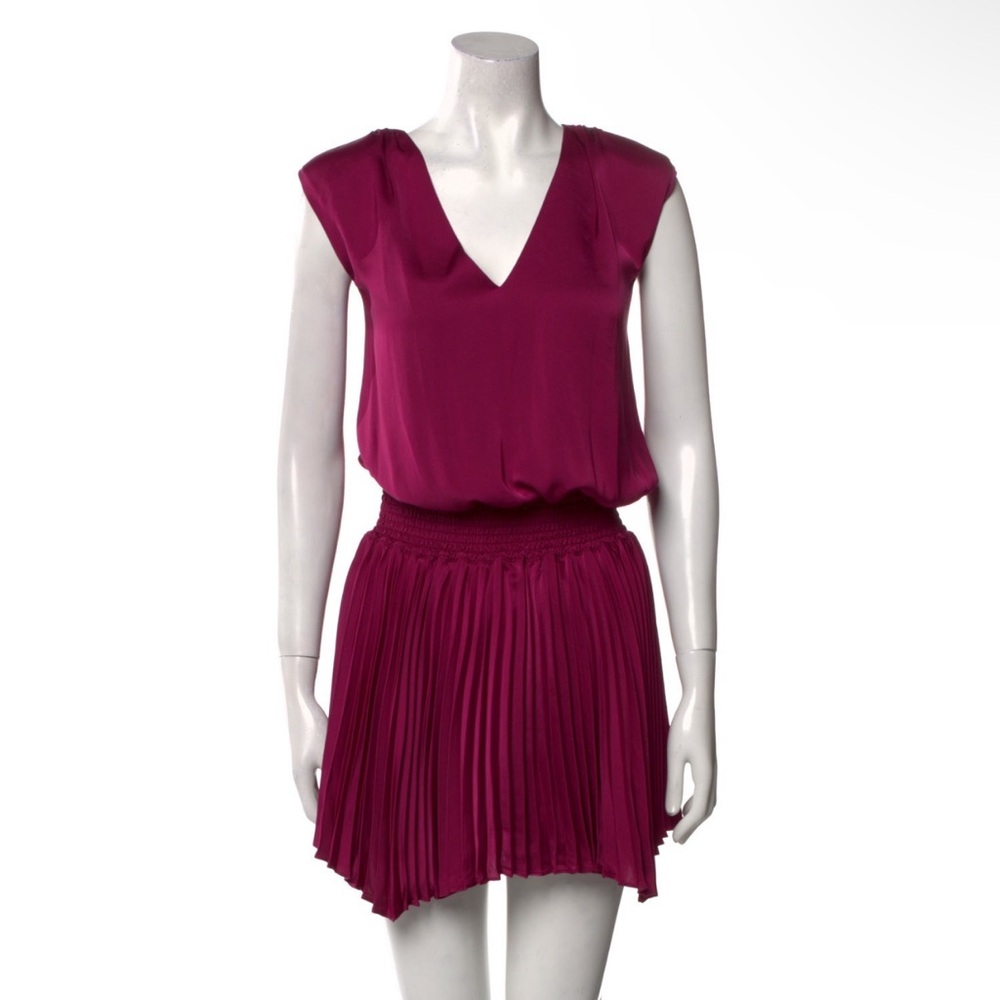RAMY BROOK Rori Smocked Mini Dress In Plumberry - Picture 2 of 9